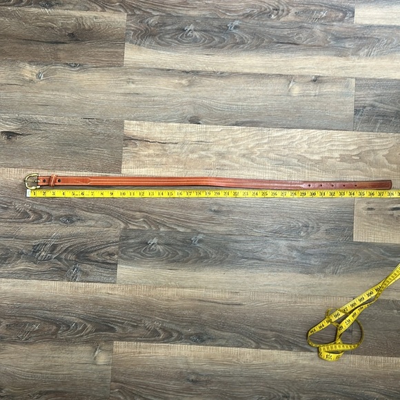 Leegin Men’s Leather Belt 32 with solid brass buckle brown - Picture 12 of 16